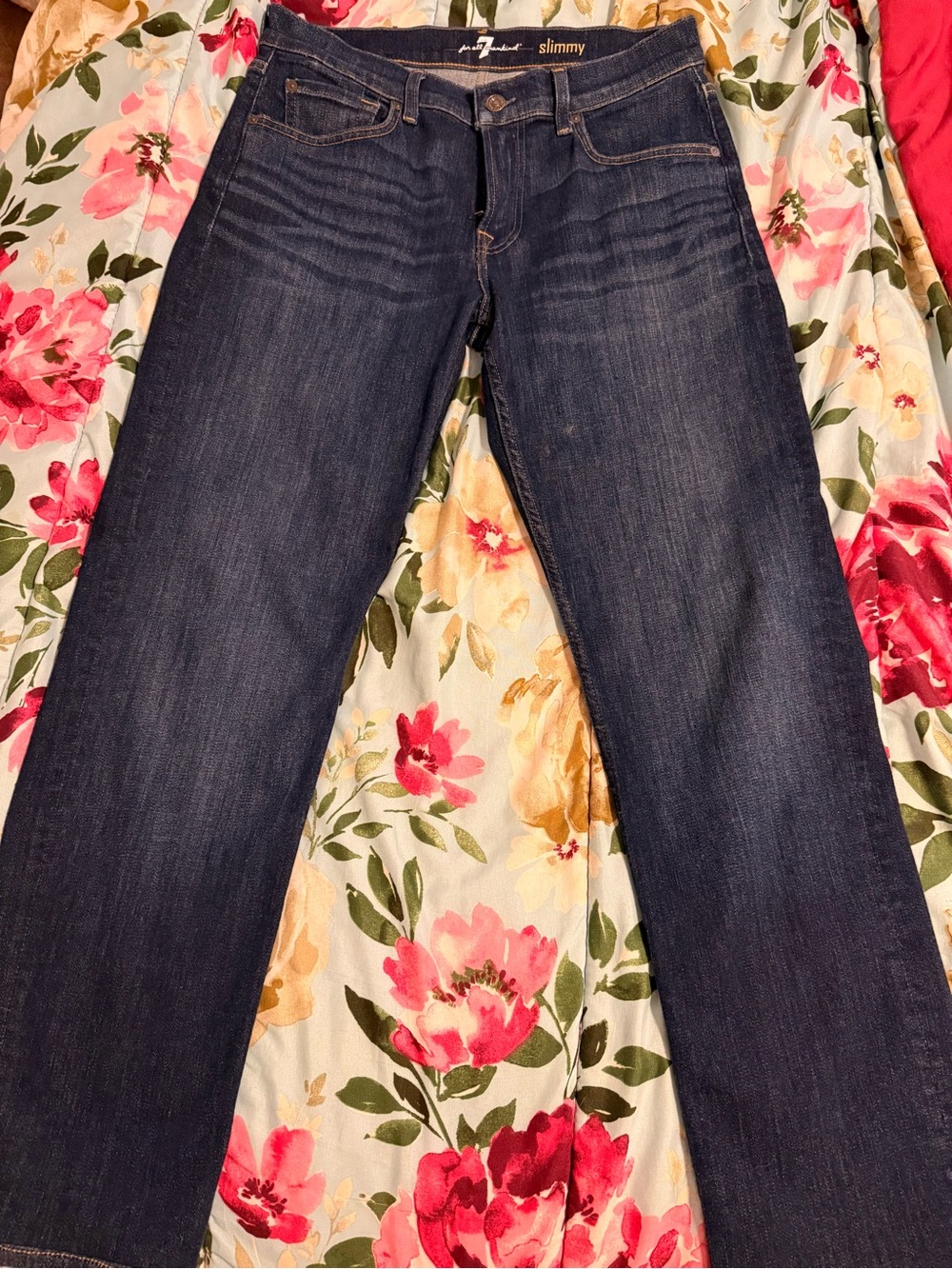 7 For All Mankind Dark Blue Slim Jeans